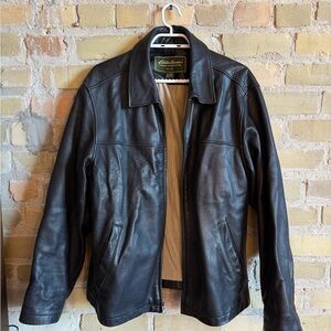 Eddie Bauer Men's Dark Leather Jacket